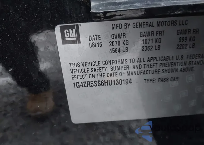 1G4ZR5SS6HU130194: 43891738