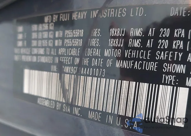 4S4WX9GD2A4401073: 43892846