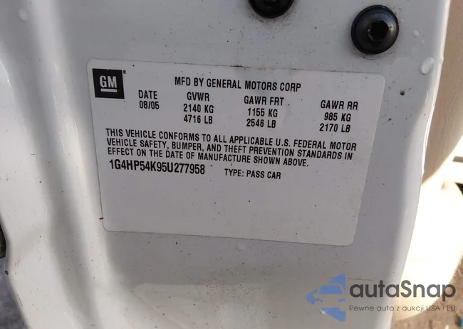 1G4HP54K95U277958: 43892939