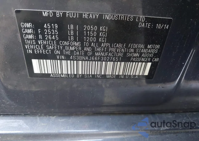 4S3BNAJ66F3027651: 43892953