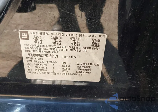 3GCUKREC6FG166109: 43893003