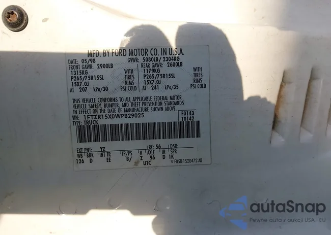 1FTZR15X0WPB29025: 43893062