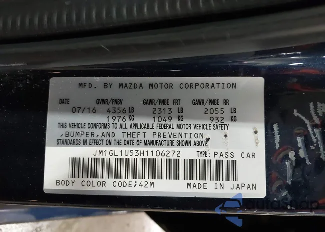 JM1GL1U53H1106272: 43893079