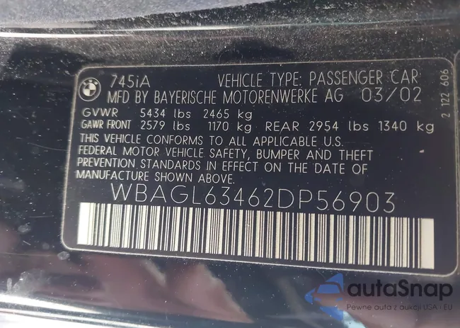 WBAGL63462DP56903: 43893254