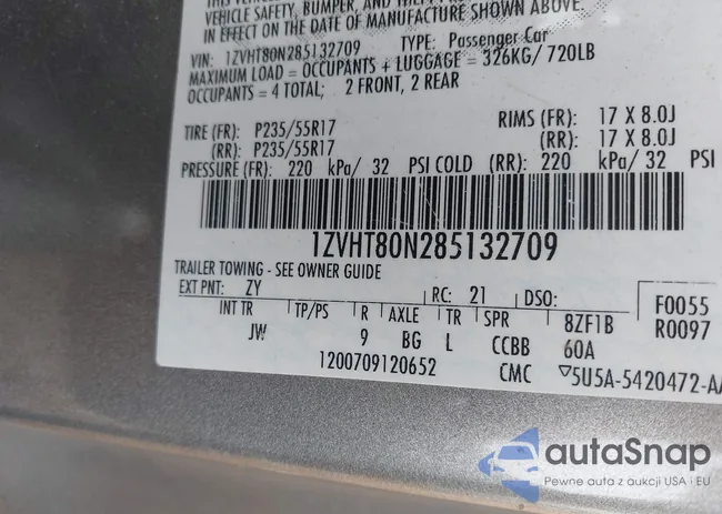 1ZVHT80N285132709: 43893270