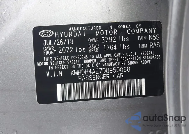 KMHDH4AE7DU950068: 43893416