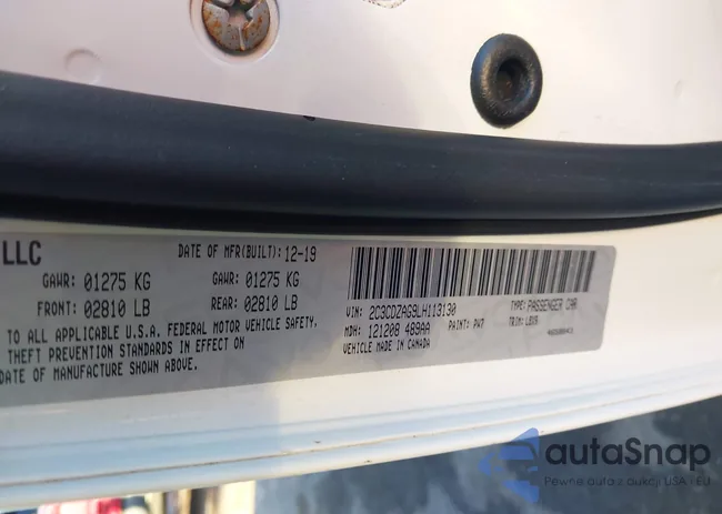 2C3CDZAG9LH113130: 43893420