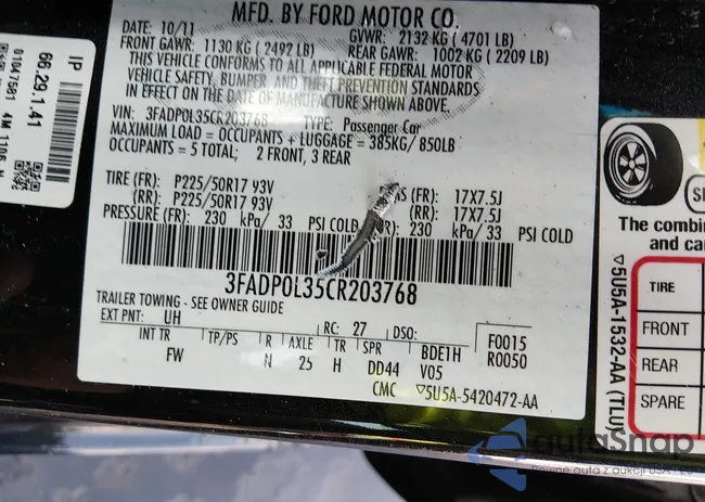 3FADP0135CR203768: 43892447