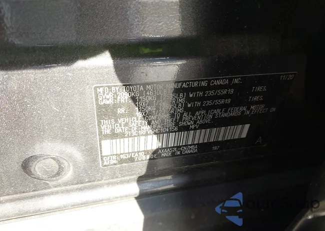 2T3C1RFV6MC104156: 43892484