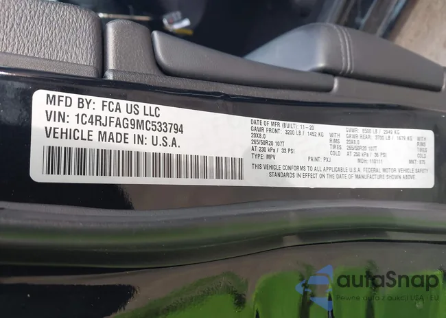 1C4RJFAG9MC533794: 43892631