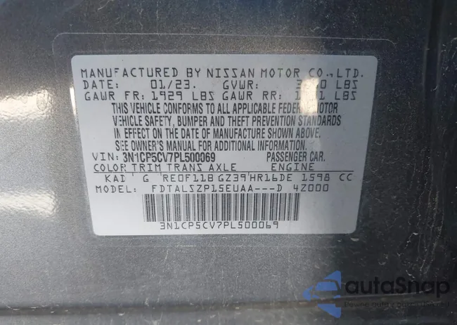 3N1CP5CV7PL500069: 43892739