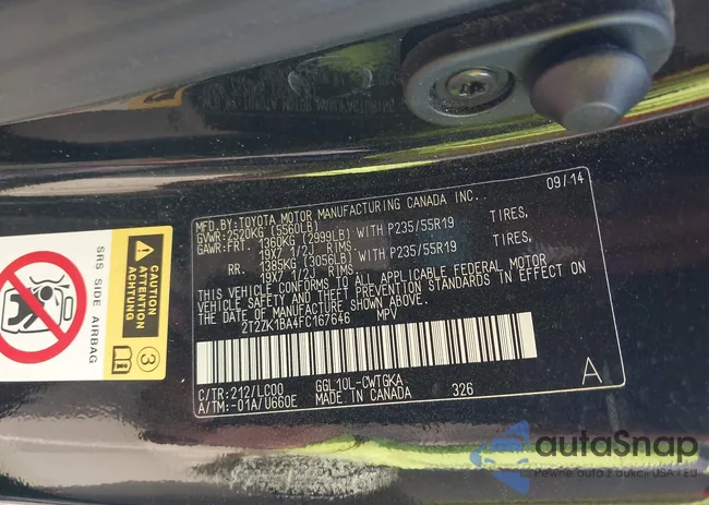 2T2ZK1BA4FC167646: 43892781