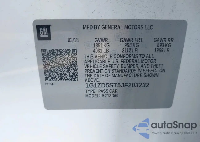 1G1ZD5ST5JF203232: 43892833