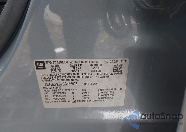 3GTU2PEC7GG156078: 43893928