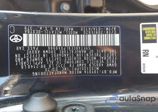 5YFT4RCE8LP049986: 43893936