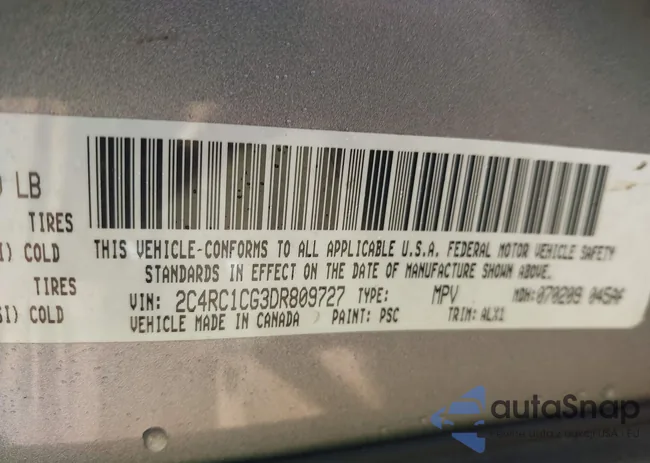 2C4RC1CG3DR809727: 43893947