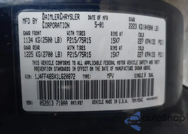 1J4FF48SX1L620872: 43894063