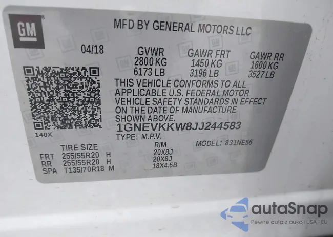 1GNEVKKW8JJ244583: 43894187