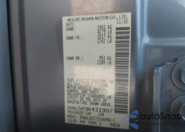 1N4AL2AP2BN431907: 43894289