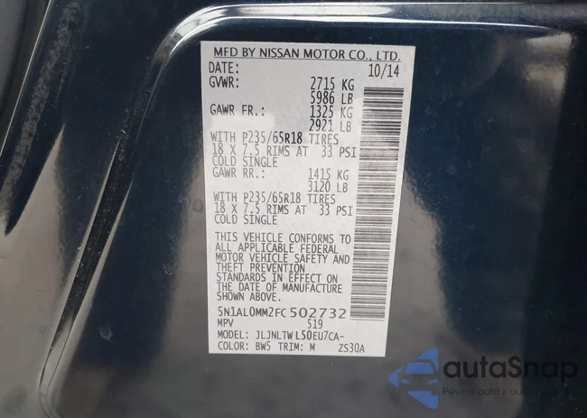 5N1AL0MM2FC502732: 43894327