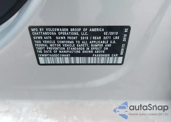 1VWBP7A32DC106487: 43894348