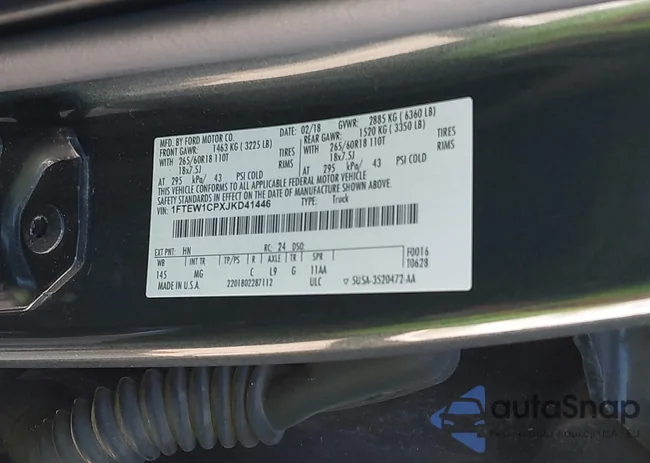 1FTEW1CPXJKD41446: 43894368