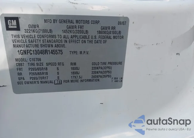 1GNFC13048R145575: 43894397