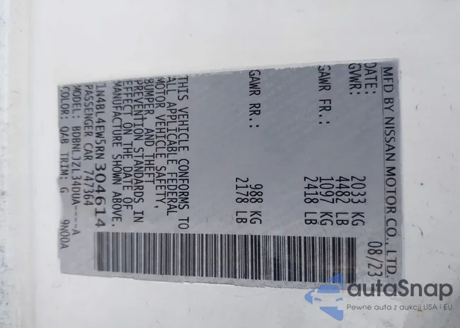 1N4BL4EW5RN304614: 43893821