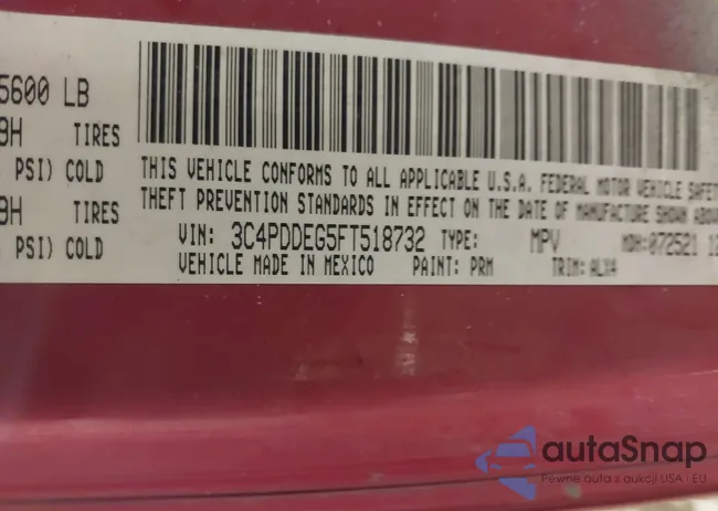 3C4PDDEG5FT518732: 43893838