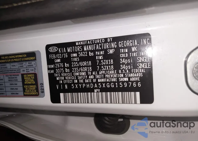 5XYPHDA5XGG159766: 43895086