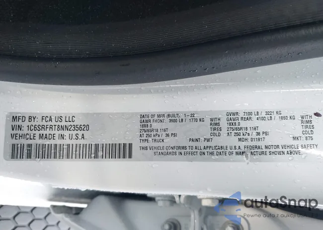 1C6SRFRT8NN235620: 43895102