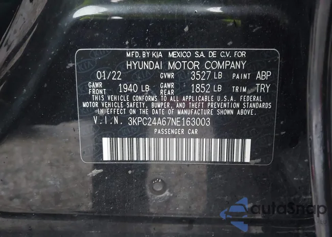 3KPC24A67NE163003: 43895109