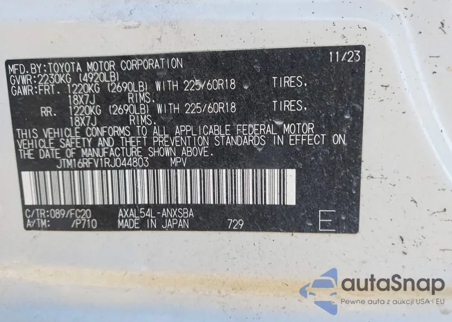 JTM16RFV1RJ044803: 43895151