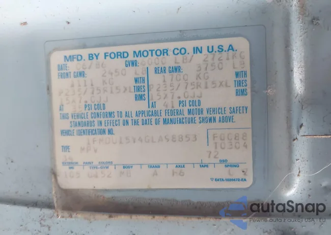 1FMDU15Y4GLA98853: 43895197