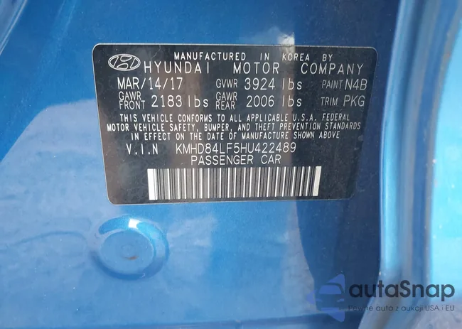 KMHD84LF5HU422489: 43895221