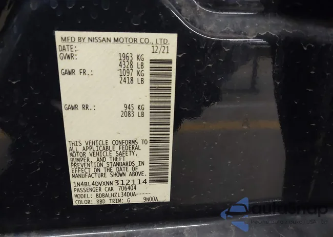 1N4BL4DVXNN312114: 43895271