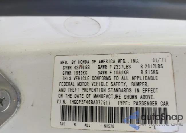 1HGCP2F46BA077517: 43895369