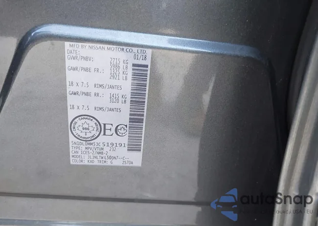 5N1DL0MM5JC519191: 43894571