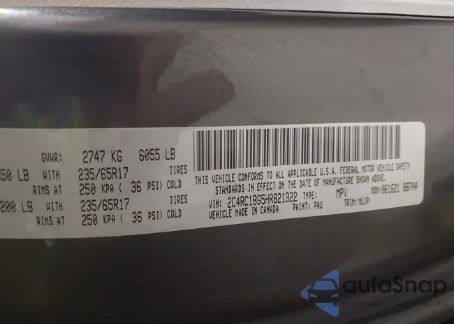 2C4RC1BG5HR821322: 43894611