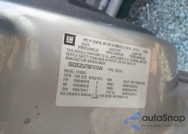 3GCEC23J79G191244: 43894823