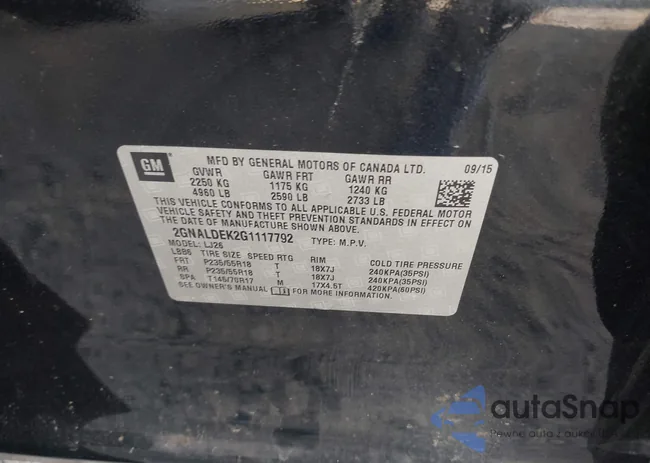 2GNALDEK2G1117792: 43895872