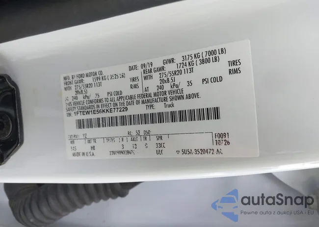 1FTEW1E56KKE77229: 43896130