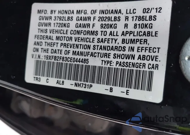 19XFB2F83CE044485: 43896339