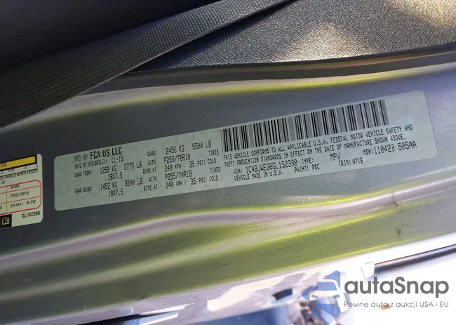 1C4BJWEG8GL152390: 43896367