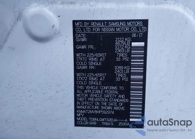 KNMAT2MV8HP592974: 43895555