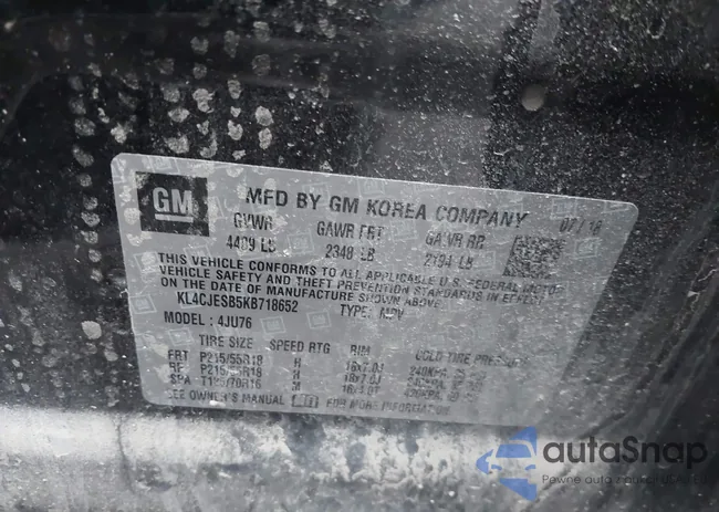 KL4CJESB5KB718652: 43895574