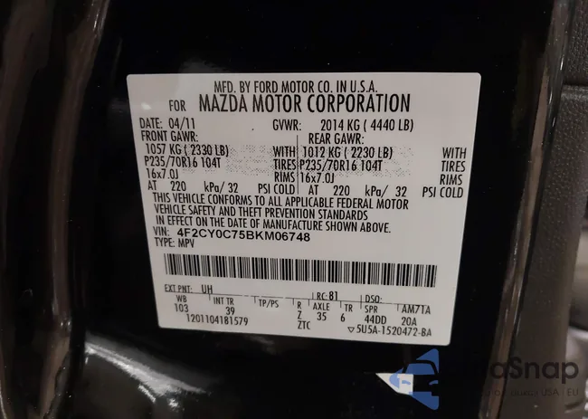 4F2CY0C75BKM06748: 43895589