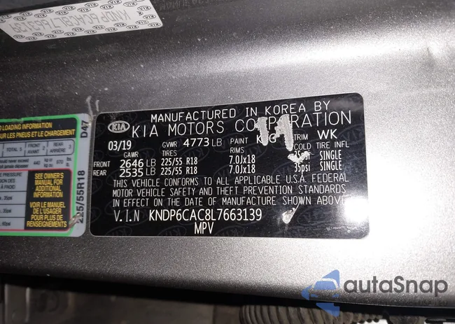 KNDP6CAC8L7663139: 43895593