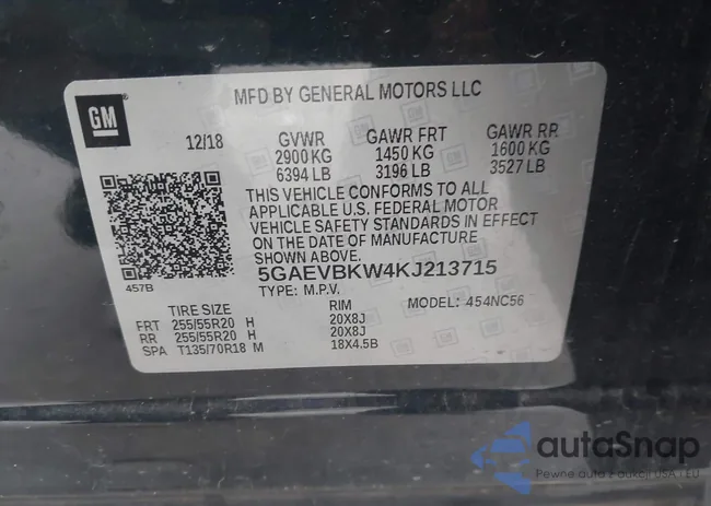 5GAEVBKW4KJ213715: 43895608