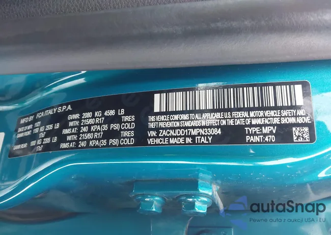 ZACNJDD17MPN33084: 43895629